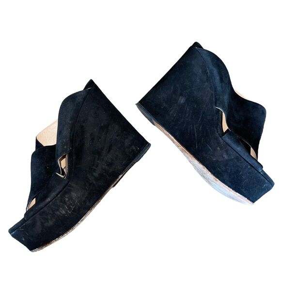 Sergio Rossi Platform Wedge Sandals - Picture 2 of 9